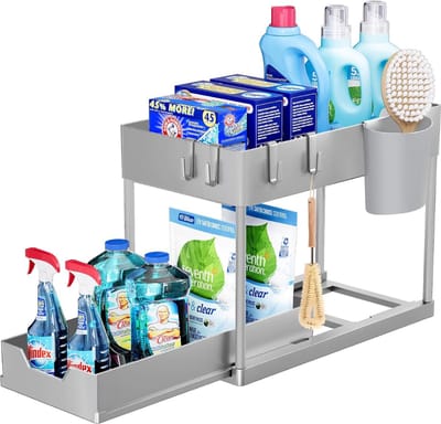 DD Gootsteenkast Organizer - Keukenkast Organizer - Gootsteenorganisers - Twee Veridepingen
