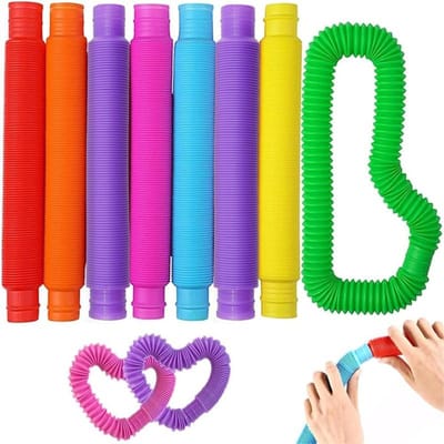 5/10 Pièces Pop Tubes Tubes Sensoriels Fidget avec Autisme Prix de Classe Cadeaux Jouet Fidget Tubes d'Apprentissage Sensoriel pour l'Anxiété green