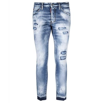 Dsquared2 Cool Guy Cropped Blauwe Denim Broek