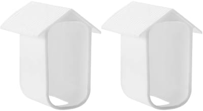 WiseGoods Premium Siliconen Behuizing - 2 Stuks Geschikt Voor EufyCam Camera 2C / 2C Pro - Zacht Waterdicht UV-Beschermd - Wit