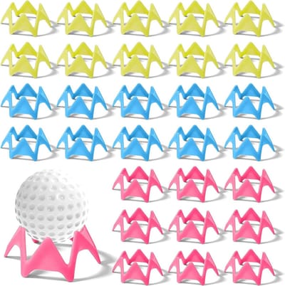 30 Stuks Golf Tees voor Simulator en Driving Range - Multicolor Plastic Tees, Ideaal voor Binnen en Buitengebruik, Perfect voor Golfmat en Wintergras