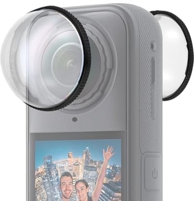Lensbeschermhoes voor 360-graden camera, Glas HD Lensbeschermer met Stofdoek, Krasvast & Anti-Reflecterend, Twist-Lock-Ontwerp, Accessoires voor 360-graden camera