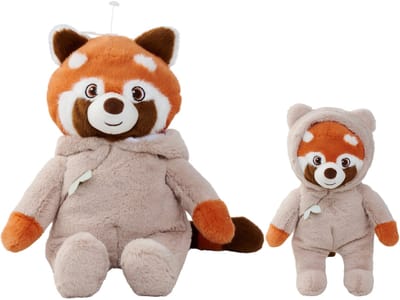 Simba Toys Plush - Knuffel rode panda zittend - 21cm - beige