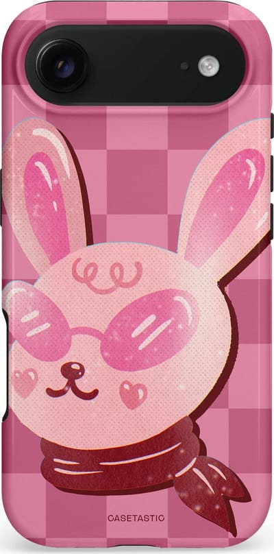 Casetastic hoesje geschikt voor Apple iPhone Air - MagSafe - Dubbellaagse bescherming - Luxe konijntje - Fashion Case - Koraal Lichtroze Lila