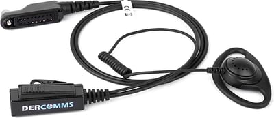 DerComms® security oortje voor Caltta PH6 / E6 - D shape headset - oorschelp - DCH-32C