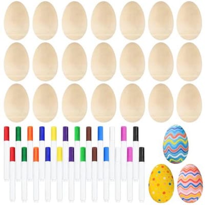 Houten Eiershakerset met 24 Multicolor Penne - Perfect voor Kinderen en Doe-Het-Zelf Muziekinstrumenten