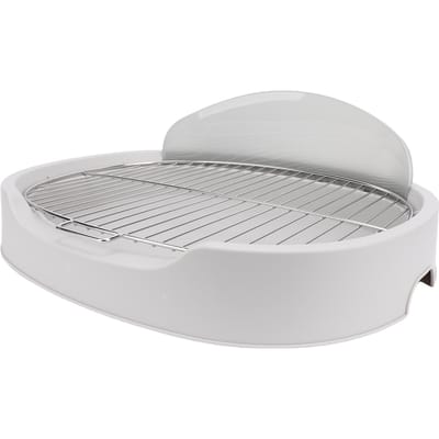 Hondenplasbak met Schot RVS Net Puppy Plasmat Houderbak Hondentoilet voor Binnen gray