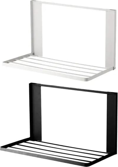 Magnetisch Opbergrek - Koelkast Plank - Wasmachine plank - Inklapbaar - Keuken - Badkamer - Slaapkamer - Ruimtebesparend - L41 x B25 x H25 CM - Ingeklapt 2.3 CM - Zwart