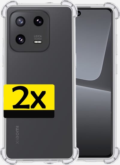 Hoesje - 2 Stuks - Geschikt voor Xiaomi 13 - Sterk & Shockproof - Siliconen Case - Back Cover - Telefoon Hoes Shock Proof - Telefoonhoesjes - Transparant