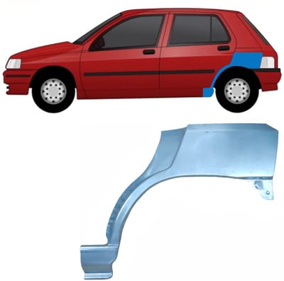 Reparatiepaneel achterspatbord voor Renault Clio I 1990-1998 / Links