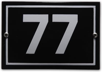 Huisnummer model Phil nr. 77