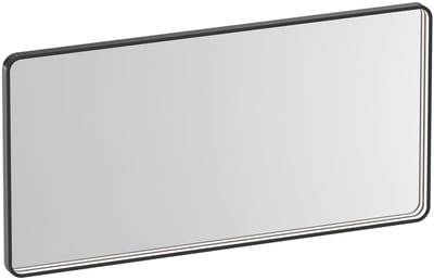 Brauer Sapphire Spiegel - Rechthoekig met Afgeronde Hoeken - 120 cm - met Gunmetal Frame - met Directe LED-Verlichting - Dimbaar en met Kleurfunctie - met Afstandsbediening