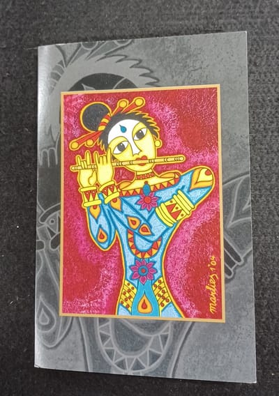 kaart Marlies van Wezel - Oosterse Fluitiste 12 x 18 cm 4 stuks