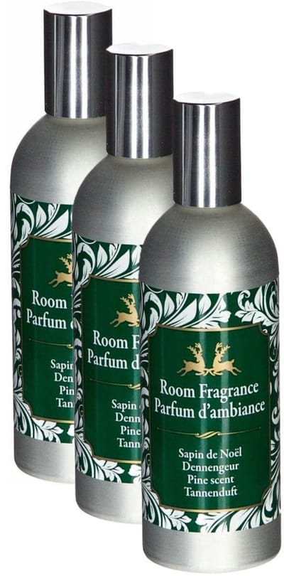 Huis parfum - 3x - dennengeur - spray - 100 ml - huisgeur - dennenboom geuren