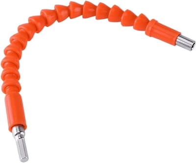 Flexibele Schroevendraaier Verlengstuk 1/4 Inch met Magnetische Functie en Oranje Kunststof Handvat voor Precisiewerk
