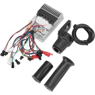 Moteur de Vélo Électrique 48V 60V 500W Contrôleur Sans Balais 3 Modes Contrôleur à Onde Sinusoïdale avec Affichage LCD Demi-Poignée Tournante gray