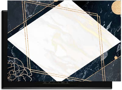 KitchenArt - Glamour Marble - Inductie Beschermer - 83x51.5 cm - Kookplaat Beschermer - Luxe Afdekplaat Inductieplaat - Anti-slip & Oprolbaar - Beschermmat Inductiekookplaat