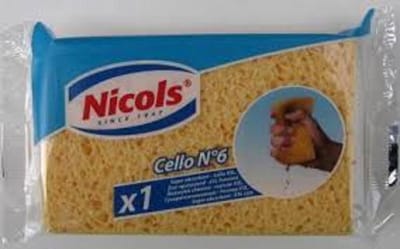 Spons Cello N°6 135 x 90 x 31 mm - Nicols - 4 stuks