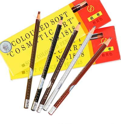 2 Stuks - Voortekenpotlood BRUIN – PMU – Watervast Wenkbrauw potlood – Permanente make-up – PMU potlood Bruin – Stripbaar Bruin voortekenpotlood