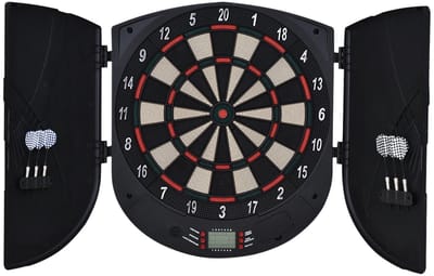 Roossentials elektronisch dartbord - Digitaal dartbord - Darts - Dartbord - Inlcusief darts - Tot 8 spelers - Zwart