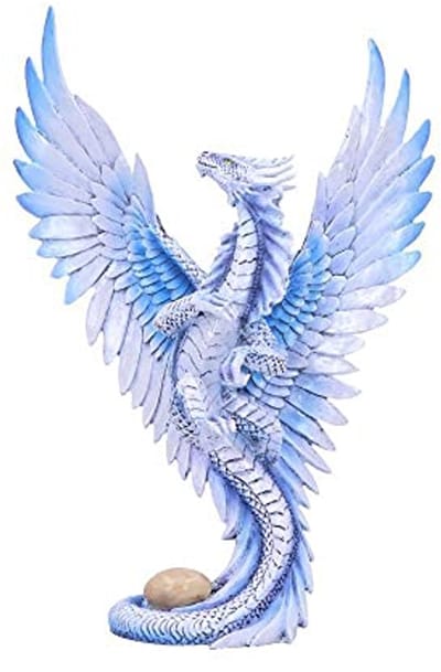 Zilveren Draak Beeldje voor Volwassenen - Gotische Fantasy Decoratie