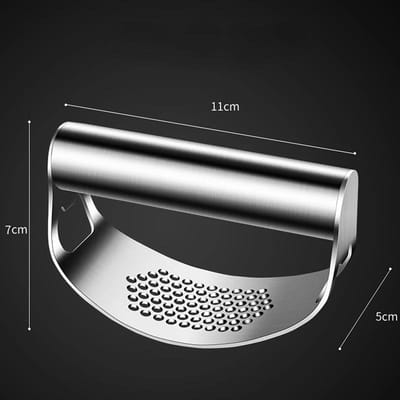 1 stuks Roestvrij Staal Handmatige Knoflookpers Groente- en Fruit Snijgereedschap Keukenaccessoires Gadget Knoflook Maal Slicer gray