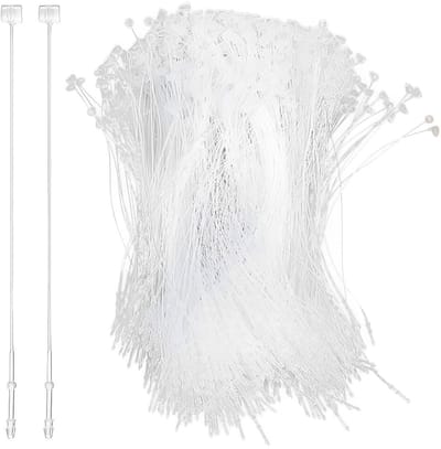 JHUBERS- Polyester Touwen 1000 Stuks - Prijskaartjes met Touwtje - Prijslabels - Prijskaarthouder - Transparant - Lengte 80/130 mm