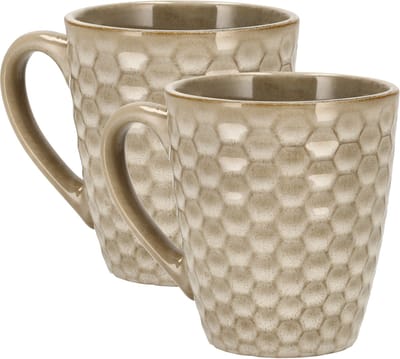 Koffiekopjes Set van 2 – Keramische Koffiebekers 200ml met Oor – Aardewerk Koffiemokken & Theemokken – Kleine Koffiekopjes voor Koffie, Cappuccino & Espresso