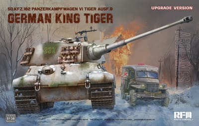 Rye Field Model Modelbouwpakket Militaire voertuigen - 5138 Sd.Kfz. 182 Pz.Kpfw. VI Ausf. B Duitse Königstiger - Ardennen 1944 - Upgradeversie Plastic - 1:35 - Modelbouw