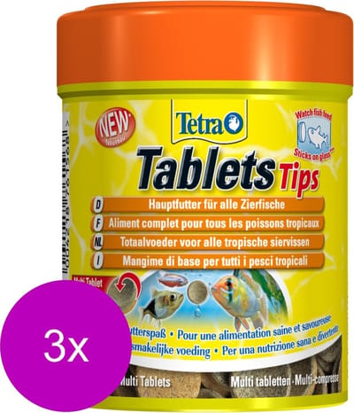 Tetra Tips Voedertabletten - Vissenvoer - 3 x 165 stuks