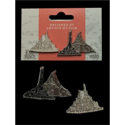 Weta Workshop Lord of the Rings Collectors Pins 2-Pack Minas Tirith & Mt. Doom