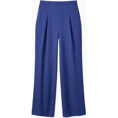Dames Hoge Taille Wijdvallende Crepe Broek