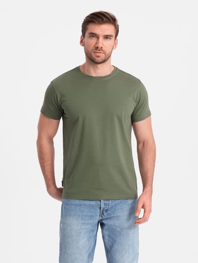 OMBRE T-shirt - Regular Fit - Katoen - Korte Mouw Kaki 3XL