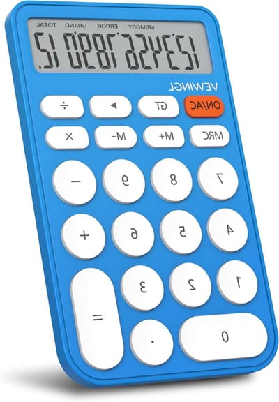 Rekenmachine 12 cijfers - Desktop calculator - Kantoor school thuis - Groot LCD display - 14 x 86 cm