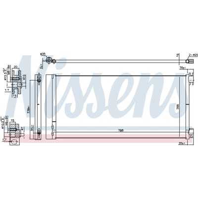 Condensator, airconditioning NISSENS 940596