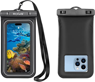 Rixus RXBG20 Sponge Waterproof Phone Bag Black