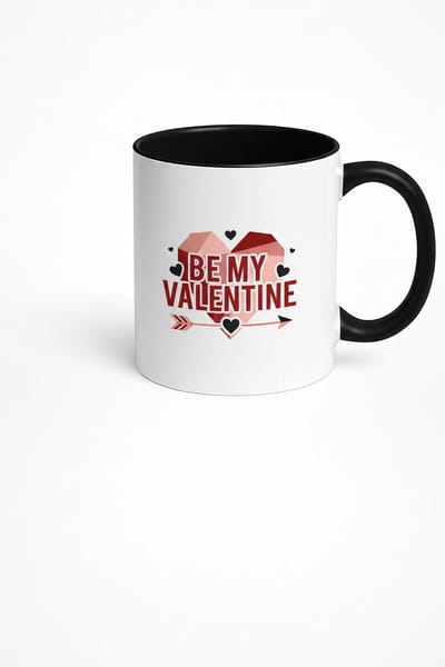 Valentijn Mok - Be My Valentine - Liefdeshart Design Cadeau