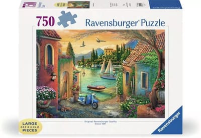 Ravensburger legpuzzel Idyllic Lake Como - 750 XL stukjes volwassenen.