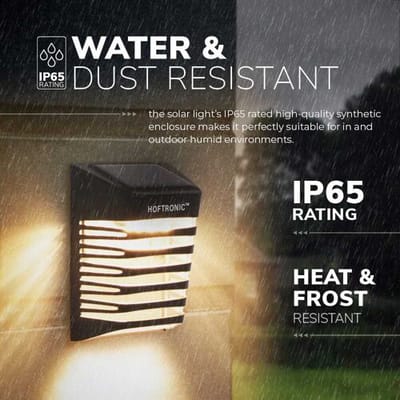 4x HOFTRONIC Dono - Solar Buitenlamp - IP65 Waterdicht - Wintersolar Technologie Monokristal Zonnepaneel - 3000K Warm Wit (sfeervol) - Tuinverlichting op Zonne-energie