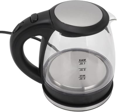Elektrische Waterkoker - Glazen Waterkoker - Snel Water Koken - Automatische Uitschakeling - 1 Liter - Blauw