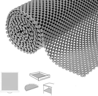 Lademat-Waterdichte en antislip kastmatten-Antislipmat -koelkastmatten- Beschermer Keuken & Meubels-Ladebeschermer - Keukenlade Beschermer-Niet-Klevende-geschikt voor keukens, planken en kasten-Op Maat Knipbaar-30x200cm-PVC-grijs