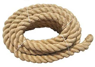 Natuurlijk jute touw 30 mm - 2 m lang voor diverse toepassingen