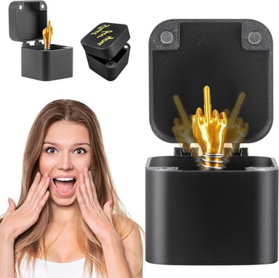 Verrassingscadeau met middelvinger in een doos, grappig cadeau voor volwassenen, origineel geschenk voor Halloween en kerst, leuk en ondeugend cadeau voor hem en haar