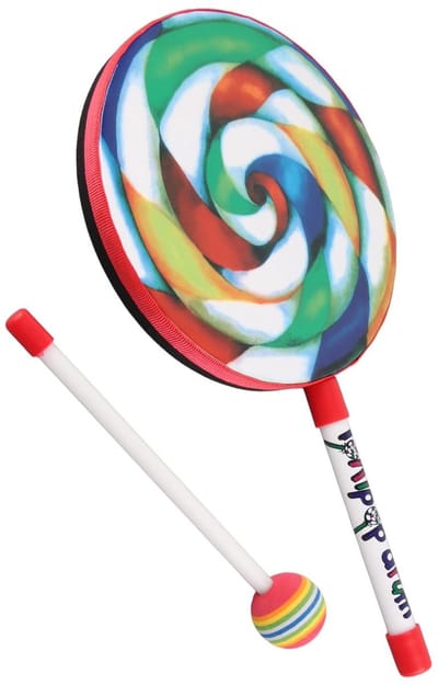 Dailygoods- Handtrommel 8 Inch - Duurzaam PVC - Regenboogpatroon - Kindereninstrument - Percussie-instrument - Creativiteit Stimuleren - Percussieinstrument