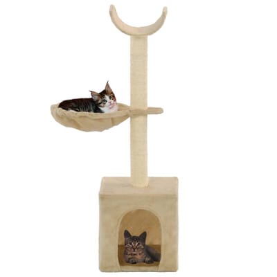 vidaXL - Kattenkrabpaal - met - sisal - krabpalen - 105 - cm - beige