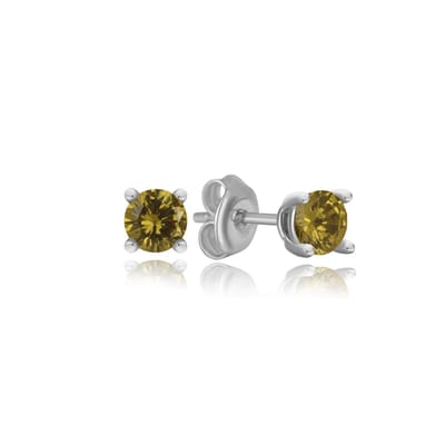 Geboortesteen Augustus Peridoot Oorknop Zilver (925 Sterling Zilvergehalte) Trendy Minimalistisch Zilver Oorknop Meisje | Cadeau Voor Vrouw