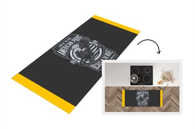 Keukenloper - Loper keuken - Amerika - Vogel - Retro - 120x50 cm - Keukenloper vinyl