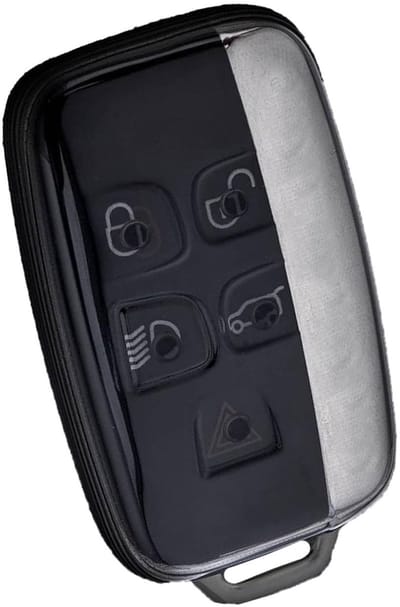 Autosleutel Hoesje geschikt voor Landrover - Sleutelcover - TPU Cover Sleutelhoes - Accessoires - transparant, zwart