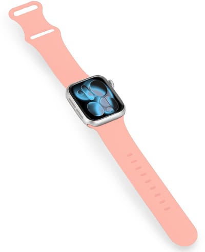 Bandje Geschikt voor Apple Watch 1, 2, 3, 4, 5, 6, 7, 8, 9, 10, 11, SE - 42/44/45/46 mm Siliconen Verstelbaar Polsband - Horloge Bandje - Oud Roze