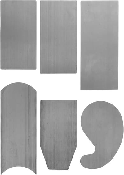 Houtbewerkingsschrapers Set - Precisie schrapers Kastschrapers - Meubelrestauratie - Verschillende vormen - 6 stuks - Wit